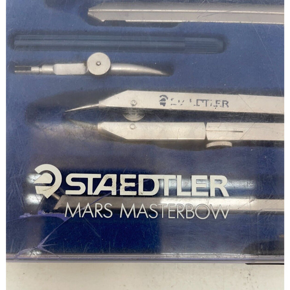 Vintage Staedtler Mars-Masterbow Drawing Drafting Compass Set 551 11 A6N - Picture 3 of 16